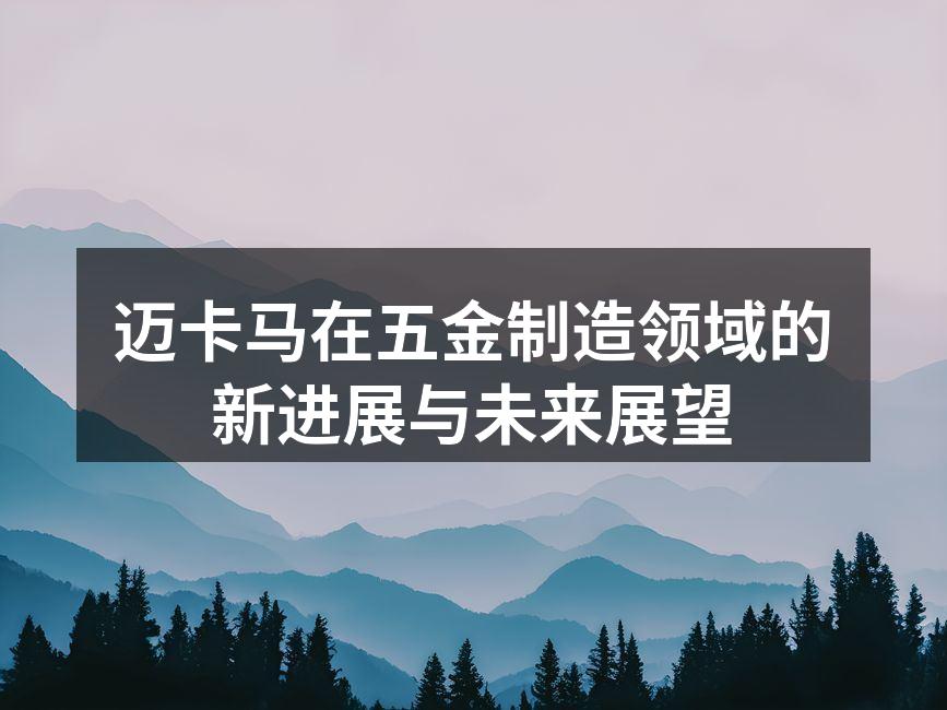 迈卡马在五金制造领域的新进展与未来展望