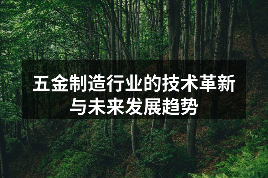 五金制造行业的技术革新与未来发展趋势